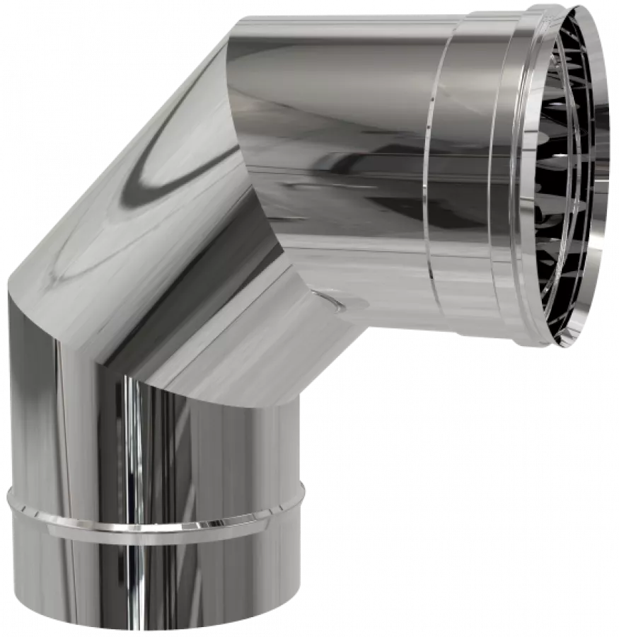 EW PLUS Einwand-Bogen 90° Edelstahl